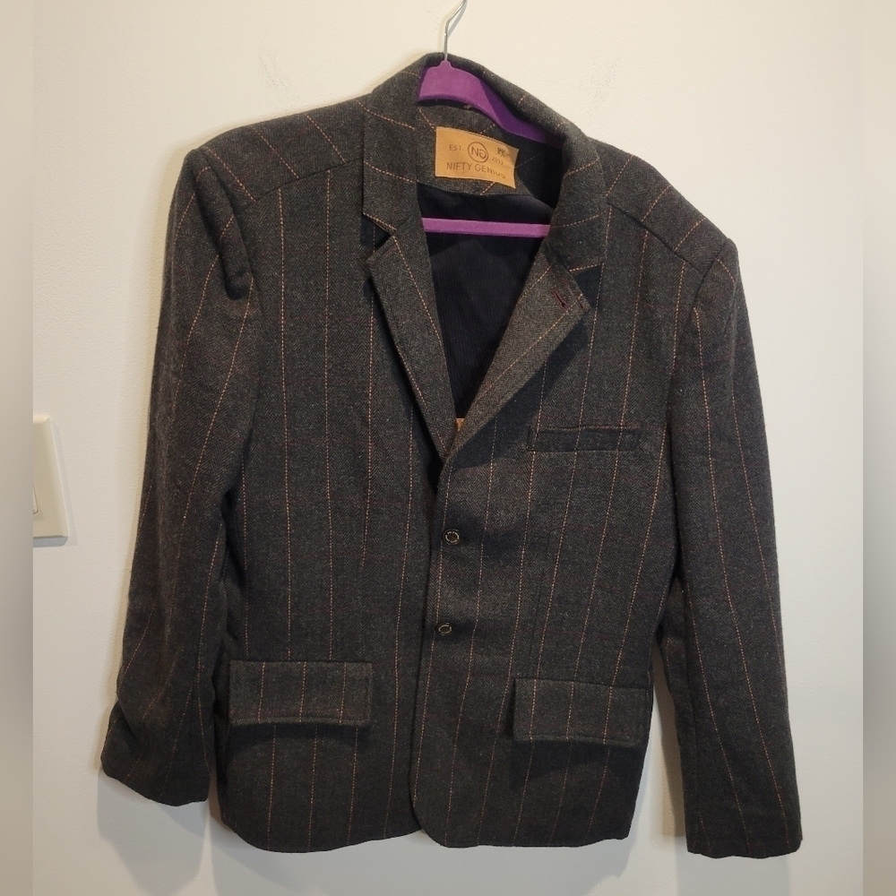 Nifty genius size L Kurt notched wool blend blazer